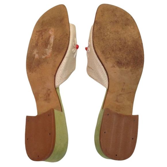 Vintage Zalo Sandals With Flowers - Picture 3 of 6